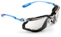 3M Safety Glasses, Virtua CCS Protective Eyewear 11874, Removable Foam Gasket, Anti-Fog, Indoor/Outdoor Mirror Lenses, Corded Ear Plug Control System