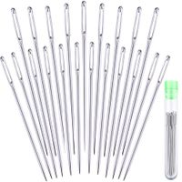 Ua Crafts 21 Big Eye Hand Sewing Needles - 52mm Size Large Eye Stitching Needles in Storage Tube