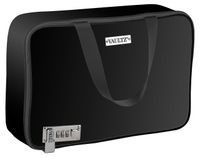 Vaultz Locking Travel Case for Cosmetics Storage, Black (VZ03745)