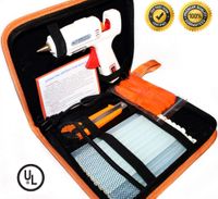 Hot Melt Glue Gun Kit 60W/100W with Carry Bag and 20 pcs Glue Sticks, for DIY, Arts & Crafts Projects, Sealing and Quick Repairs, Light and Heavy Duty in Home and Office