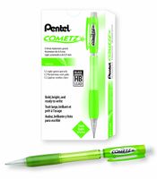 Pentel Cometz Automatic Pencil, 0.9mm, Light Green Barrel, Box of 12 (AX119K)