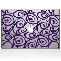 The Decal Guru Curly Tangle Swirl Pattern Decal Vinyl Sticker, 13" MacBook Air, Lavender (2325-MAC-13A-LAV)