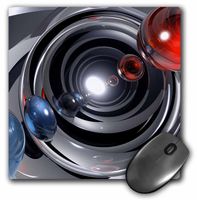 3dRose LLC 8 x 8 x 0.25 Inches Lens Colors Shows Abstract Red, White, Blue and Gray Camera Lens Streaming Colors Mouse Pad (mp_20472_1)