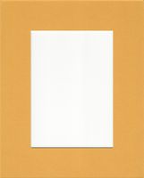 Pack of 5 8x10 Sun Yellow Picture Mats with White Core for 5x7 Pictures