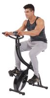 PLENY Foldable Upright Stationary Exercise Bike with 16 Level Resistance, New Exercise Monitor with Phone/Tablet Holder (Black)