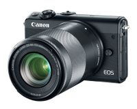 Canon EOS M100 Mirrorless Camera w/ 15-45mm Lens & 55-200mm Lens - Wi-Fi, Bluetooth, and NFC Enabled (Black)