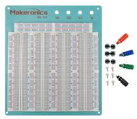 Makeronics 3220 Tie-Points Solderless Breadboard with Blue Aluminum Back Plate for Circuit/Arduino/Raspberry Pi Prototyping