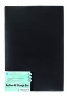 Itoya Profolio, Archive-All Storage Box, 13.5x19.5x1.75 inches, AA-1319BK