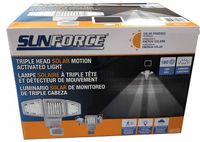 Sunforce Solar Triple Head Motion Activated Security Light 1500 Lumens