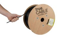 Cat5e Outdoor, 500ft, Waterproof Direct Burial Rated CMX, 24AWG Solid Bare Copper, 350MHz, ETL Listed, Unshielded UTP, Bulk Ethernet Cable, trueCABLE