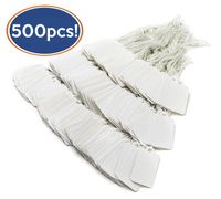 Bastex 500 pack Price Tags, Labels, Sale Tag. Tags with String attached. Hang tags Label for Stores, Jewelry, Merchandise, Clothing, Garage Sale, Yard Sale, Consignment Sale, 3.5cm x 2.2 cm