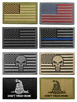 WZT Bundle 8 Pieces American Flag Tactical Military Morale Patch Set