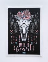 StyleMoca Wild Heart Taurus Cow Skull Sticker Premium Quality Matte Waterproof Vinyl Stickers for Water Bottles, Tumblers, Cars, Snowboards, Laptops, and More