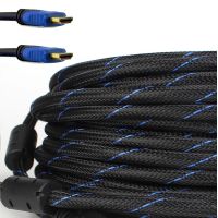 CableVantage PREMIUM HDMI CABLE 100FT For TV HDTV 3D DVD PS4 Xbox One XBOX LCD HD TV 1080P v1.4 High Speed Braided Nylon HDMI Cable White Ethernet & Audio Return,PS3/PS4,Xbox360