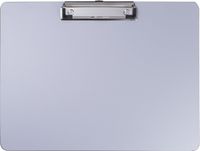 Officemate Aluminum Coated Plastic Clipboard, Landscape Size, 11" x 8.5", Low Profile Clip, Silver (83028)