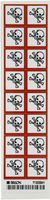 Brady 118846 Vinyl GHS Severe Toxic Picto Labels , Black/Red On White,  1" Height x 1" Width,  Pictogram "Severe Toxic" (16 Labels, 1 Card per Package)