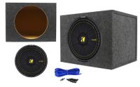 Kicker 44CWCD154 CompC 15" 1200w Car Audio Subwoofer + Sealed Sub Box Enclosure