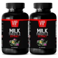 Fat Loss Pills - Milk Thistle 175MG - Milk Thistle silymarin - 2 Bottles (120 Capsules)