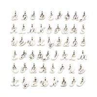 104pcs/4Set ABC Letter/Alphabet A-Z Letter Charms Pendant Loose Beads Set for Jewelry Making