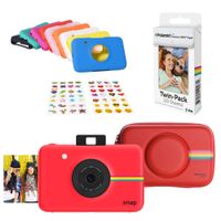 Polaroid Snap Instant Digital Camera (Red) Protective Kit with 20 Sheets Zink Paper