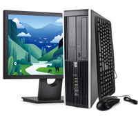 HP Elite Desktop Computer Package - Windows 10 Professional, Intel Quad Core i5 3.2GHz, 8GB RAM, 500GB HDD, 22" LCD Monitor, Keyboard, Mouse, WiFi, Microsoft Authorized Refurbished PC (Renewed)