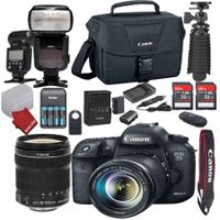 Canon EOS 7D Mark II DSLR Camera Bundle with Canon EF-S 18-135mm f/3.5-5.6 IS STM Lens + AF TTL Power ZOOM Flash + Canon Camera Bag + Accessory Kit (21) Items