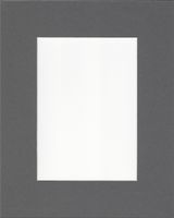 Pack of 5 8x10 Slate Grey Picture Mats with White Core for 5x7 Pictures