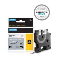 DYMO Industrial Heat-Shrink Labels | Authentic DYMO Labels, For Tubing or Cables (1/4" Tube, Black on White)
