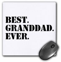 Best Granddad Ever - Grandad gifts for Grandfathers - black text - Mouse Pad, 8 by 8 inches (mp_151506_1)