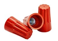 100 PCS Red Wire Connector, P6 Type Easy Twist-On Ribbed Cap - UL and CSA Listed