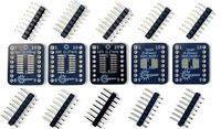 Stargazer SMD to DIP Breakout for SOIC-16, TSSOP-16, MSOP-16, and VSOP-16 with Gold Plated Headers [5 Pack]