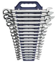 GEARWRENCH 16 Pc. 12 Point Reversible Ratcheting Combination Metric Wrench Set - 9602N