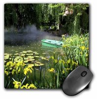 3dRose LLC 8 x 8 x 0.25 Inches Beautiful Little Pond Surrounded by Various Gorgeous Flowers Mouse Pad (mp_59246_1)