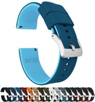 22mm Two Tone Blue (Flatwater) - Barton Elite Silicone Watch Bands - Quick Release - Choose Strap Color & Width