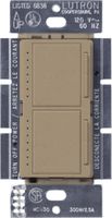 Lutron Maestro Dual Dimmer Switch for Incandescent and Halogen Bulbs, 300-Watt, Single-Pole, MA-L3L3-MS, Mocha Stone