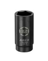 ARES 25003-1/2-Inch Drive 6 Point Axle Nut Socket (32MM) - Extra Deep Impact Socket for Easy Removal of Axle Shaft Nuts