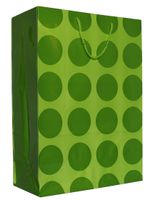 Hallmark's Lime Green Polka Dots Gift Bag - 3KHB 361J