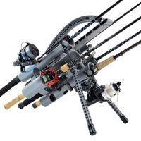 Rod-Runner Fishing Rod Rack | PRO 5 Portable Rod Holder | Gray