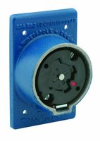 Leviton 25415-B 30 Amp, 600 Volt AC, 20 Amp-250 Volt DC 4-Pole 5-Wire Non-NEMA Grounding, Locking Plug