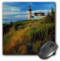 3dRose LLC 8 x 8 x 0.25 Quoddy Head Lubec Maine Lighthouse Mouse Pad (mp_80867_1)