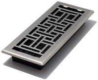 Decor Grates AJH412-NKL Floor Register, 4 x 12, Nickel