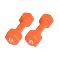 CAP Barbell Neoprene Coated Dumbbell (Pair), 8 lb, Orange