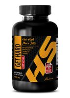 Male libido Enhancement - GET Hard Men's Pills- Ginseng Root Extract - 1 Bottle (60 Capsules)