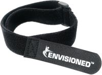 Velour Cinch Straps 1.5" x 20" - 6 Pack, Soft Touch Microfiber Reusable Hook and Loop - Plus 2 Free Bonus Reusable Cable Ties