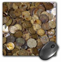 3dRose LLC 8 x 8 x 0.25 Bulgaria Money Stotinki Coin Cindy Miller Hopkins Mouse Pad (mp_81090_1)