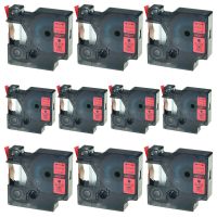 SuperInk 10PK Black on Red Label Tape Compatible for DYMO D1 45017 S0720570 (1/2Inch x 23Feet) LabelManager 120P 210D 260P 360D 420P Series Printer