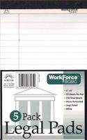 Norcom Junior Legal Pad, 5 x 8 Inches, 50 Sheets per Pad, White, 5 Pack (76561-12)