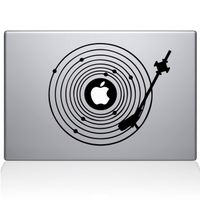 The Decal Guru 2065-MAC-15P-BLA Record Universe Decal Vinyl Sticker, 15" MacBook Pro (2015 & Older), Black
