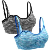 Suekaphin 2PACK Nursing Bra Wireless Bra Women's Sleeping Maternity Bra Breastfeeding Bra,Small,Sort DR-A