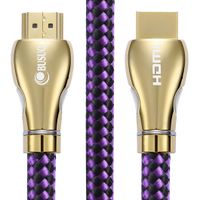 2.0 HDMI Cable 30ft - BUSUQ HDMI (4K@60HZ) Ready 26AWG Nylon Braided- High Speed 18Gbps - Gold Plated Connectors - Ethernet, Audio Return Video 2160p, for HDR 1080p - Xbox Playstation PS4 PC, TV